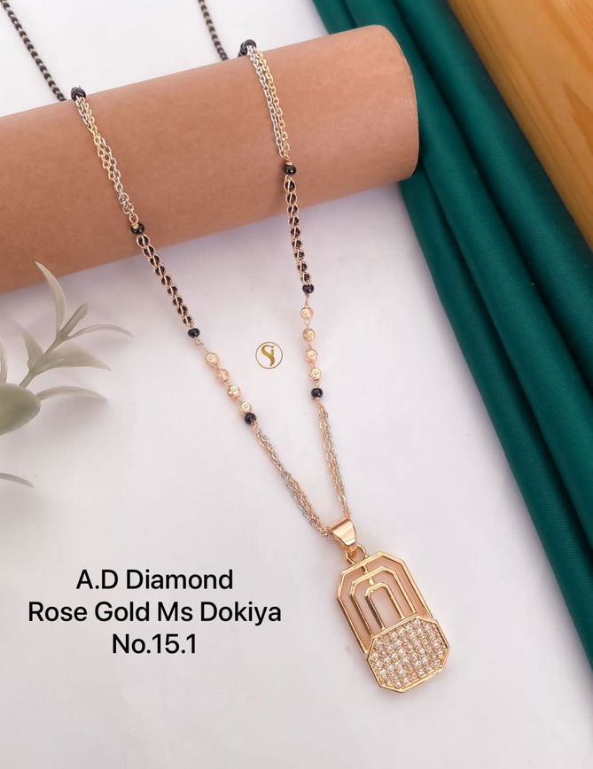 13 AD Diamond Fancy Daily Wear Dokiya Mangalsutra Wholesale Shop In Surat
